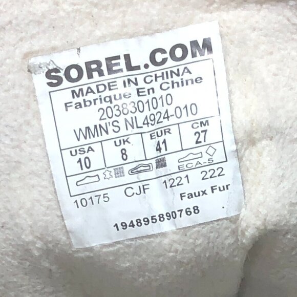 SOREL EVIE Wedge Booties Women's Size 10US 41EUR Black Cozy Lace Up Boots - Picture 6 of 11